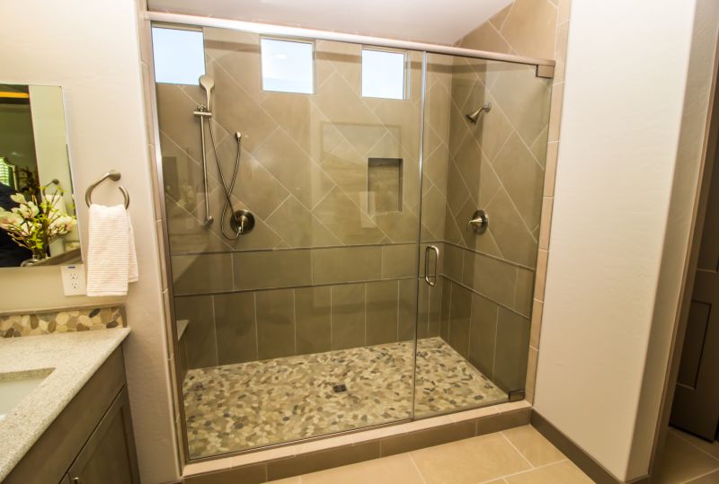 Black Frame Shower with Clear Glass