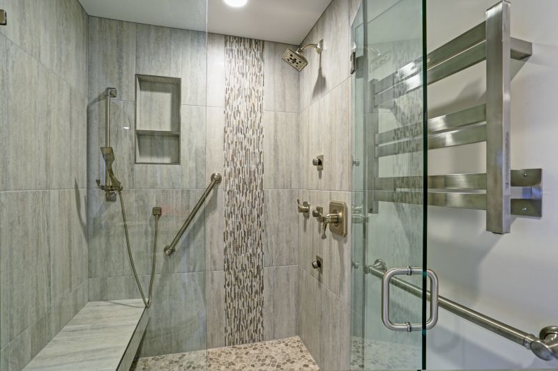 Large Format Tiles in a Walk-in Shower